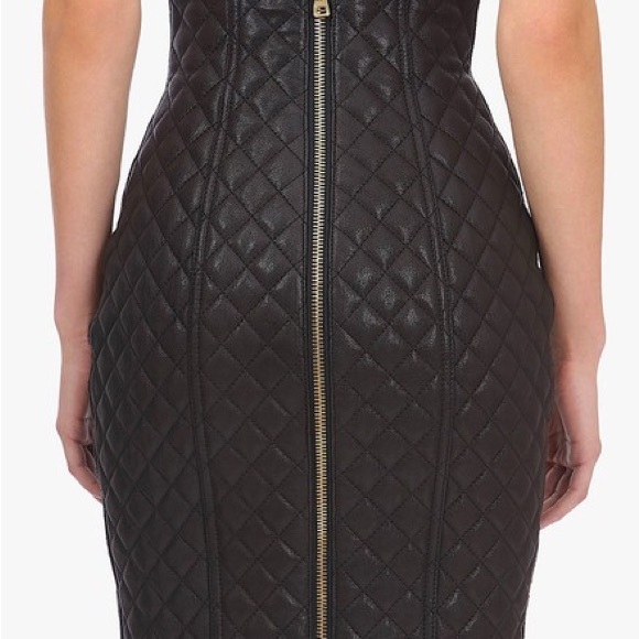 Balmain Black with Tag High-waisted Quilted Leather Skirt - Picture 9 of 16